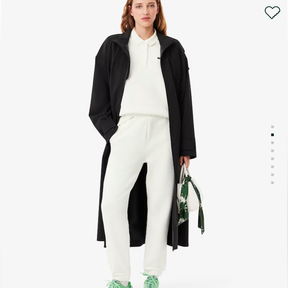 🐊 Lacoste x Bandier Blended Cotton Sweatpants White Size 44 Large NWT